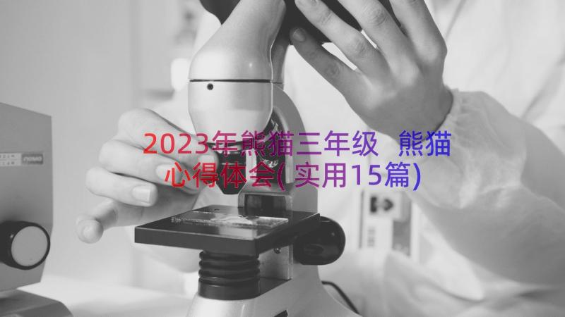 2023年熊猫三年级 熊猫心得体会(实用15篇)