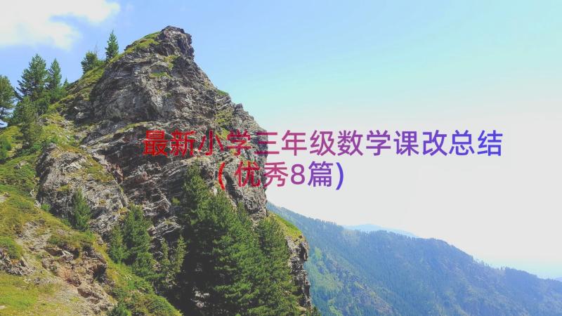 最新小学三年级数学课改总结(优秀8篇)