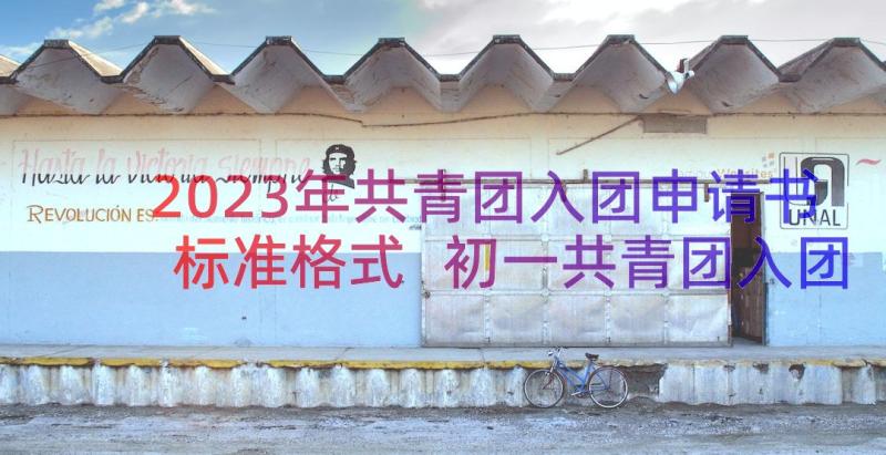 2023年共青团入团申请书标准格式 初一共青团入团的申请书标准格式(通用5篇)