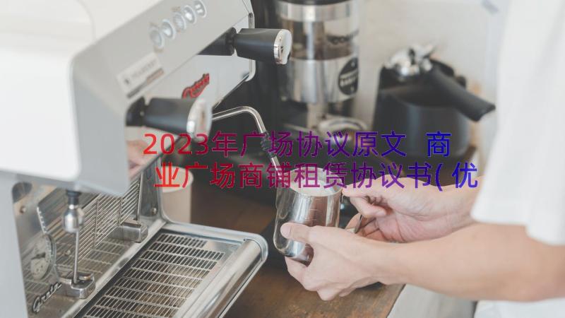 2023年广场协议原文 商业广场商铺租赁协议书(优质8篇)