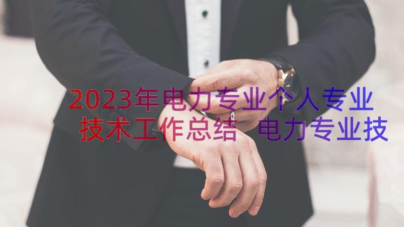 2023年电力专业个人专业技术工作总结 电力专业技术个人工作总结(模板8篇)