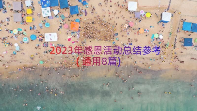 2023年感恩活动总结参考(通用8篇)