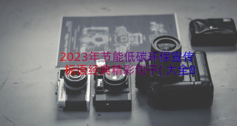 2023年节能低碳环保宣传标语经典精彩句子(大全8篇)