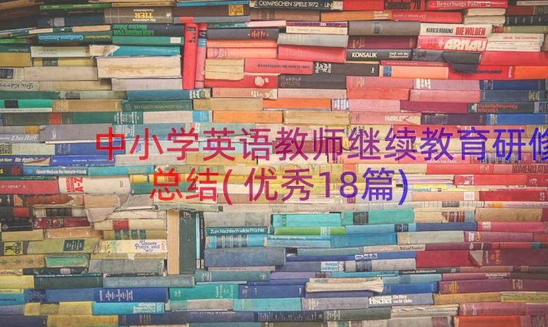 中小学英语教师继续教育研修总结(优秀18篇)