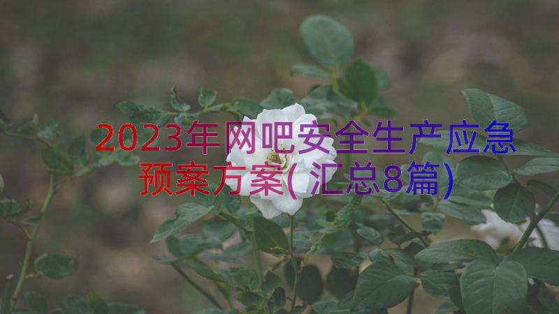 2023年网吧安全生产应急预案方案(汇总8篇)