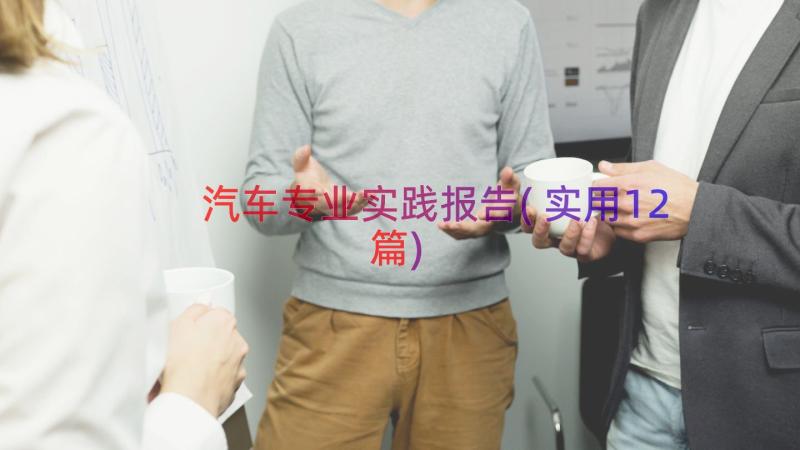 汽车专业实践报告(实用12篇)