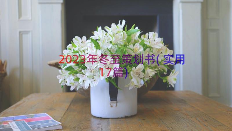 2023年冬至策划书(实用17篇)