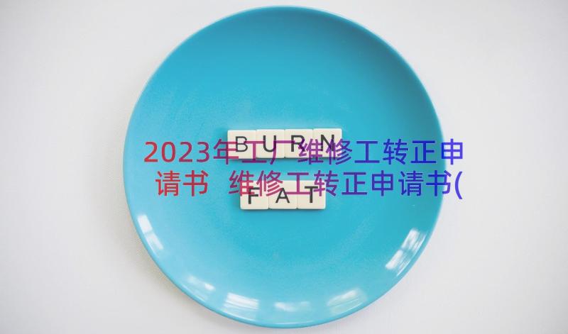 2023年工厂维修工转正申请书 维修工转正申请书(汇总8篇)