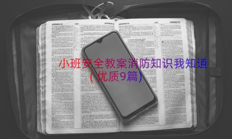 小班安全教案消防知识我知道(优质9篇)