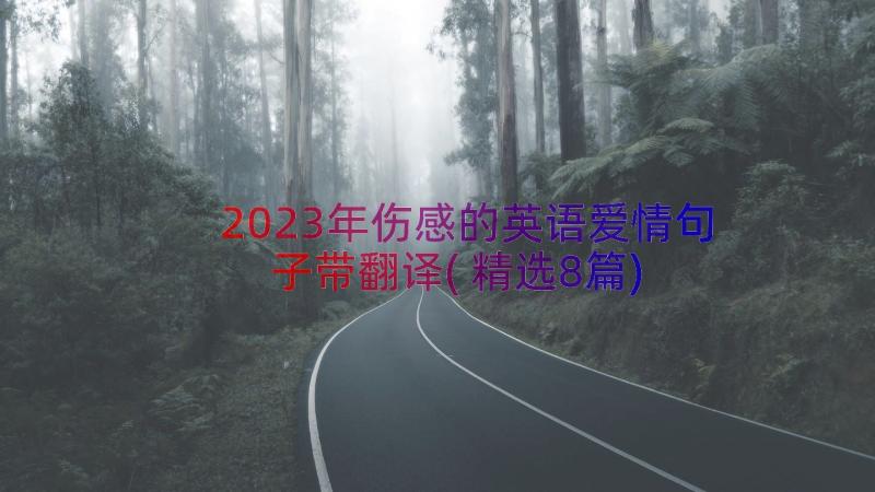 2023年伤感的英语爱情句子带翻译(精选8篇)