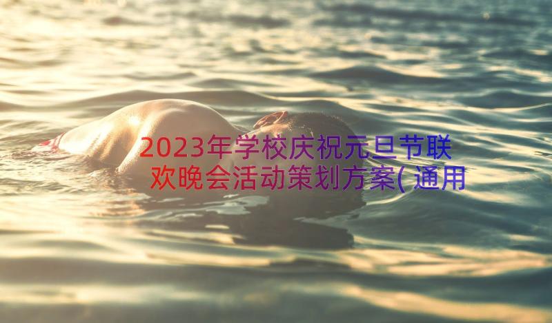 2023年学校庆祝元旦节联欢晚会活动策划方案(通用8篇)