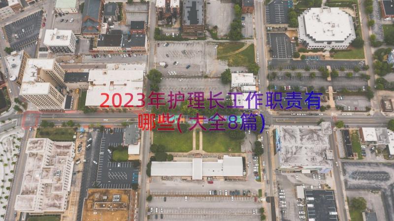 2023年护理长工作职责有哪些(大全8篇)