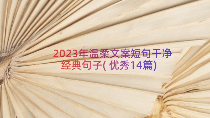 2023年温柔文案短句干净经典句子(优秀14篇)