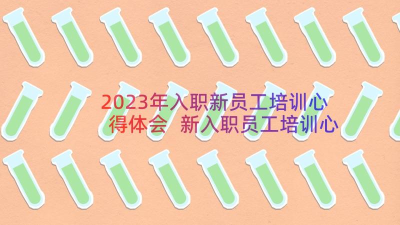 2023年入职新员工培训心得体会 新入职员工培训心得体会(优质18篇)