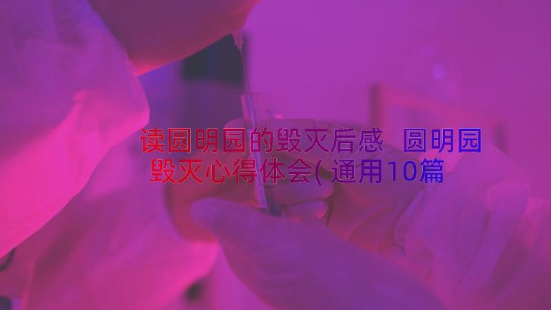 读圆明园的毁灭后感 圆明园毁灭心得体会(通用10篇)