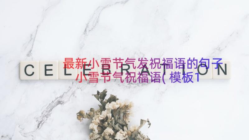 最新小雪节气发祝福语的句子 小雪节气祝福语(模板10篇)