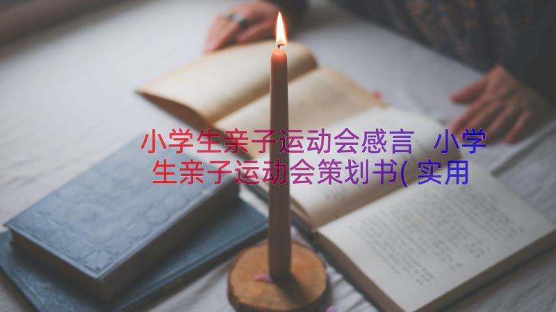 小学生亲子运动会感言 小学生亲子运动会策划书(实用8篇)