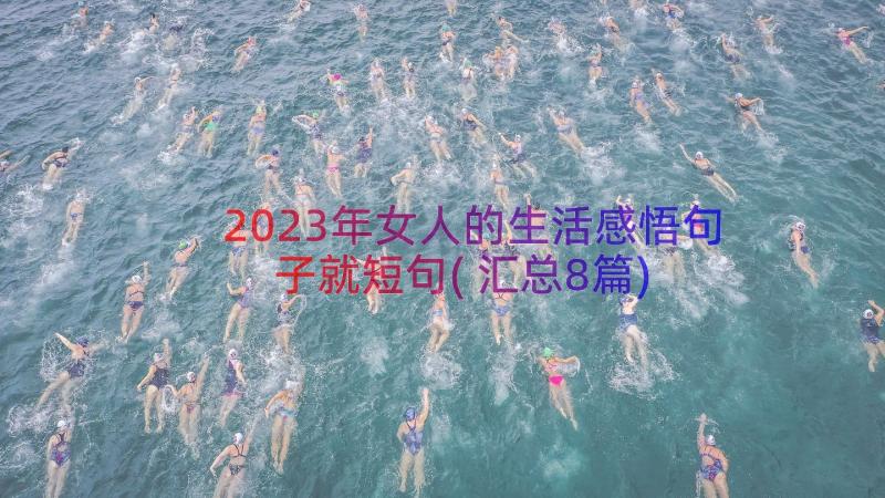 2023年女人的生活感悟句子就短句(汇总8篇)