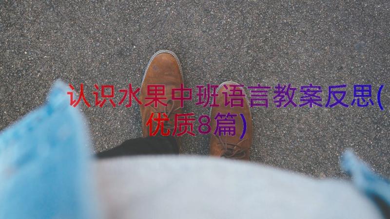 认识水果中班语言教案反思(优质8篇)