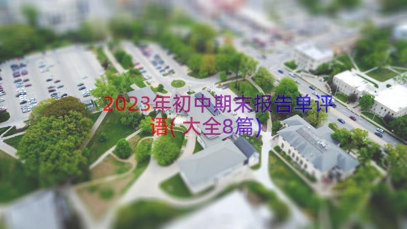 2023年初中期末报告单评语(大全8篇)