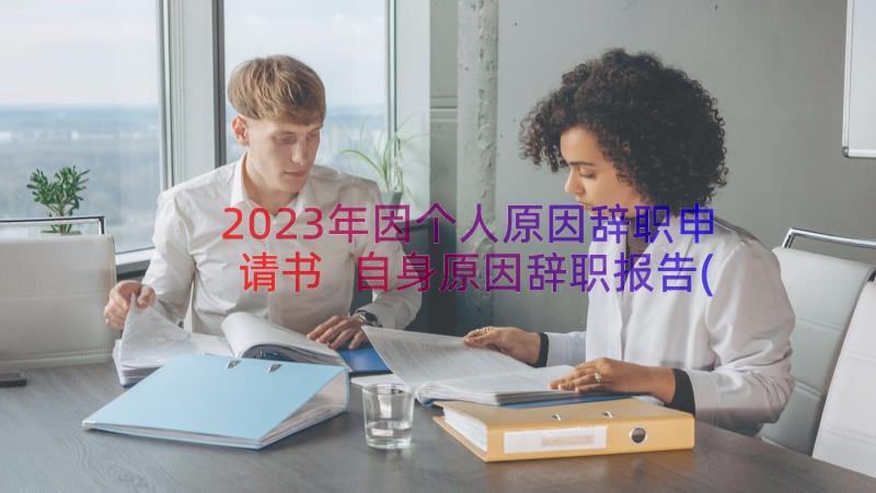 2023年因个人原因辞职申请书 自身原因辞职报告(精选13篇)