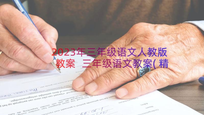 2023年三年级语文人教版教案 三年级语文教案(精选17篇)