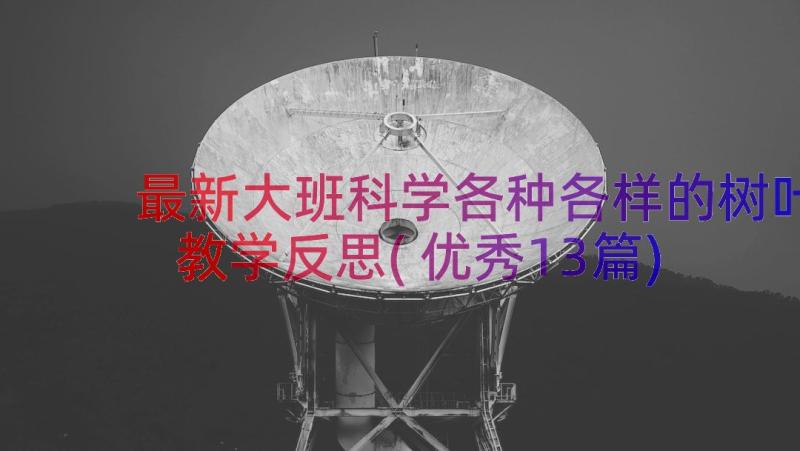 最新大班科学各种各样的树叶教学反思(优秀13篇)