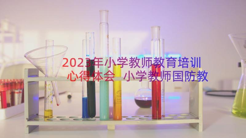 2023年小学教师教育培训心得体会 小学教师国防教育培训心得体会(模板12篇)