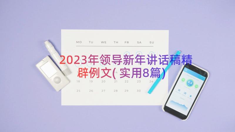 2023年领导新年讲话稿精辟例文(实用8篇)