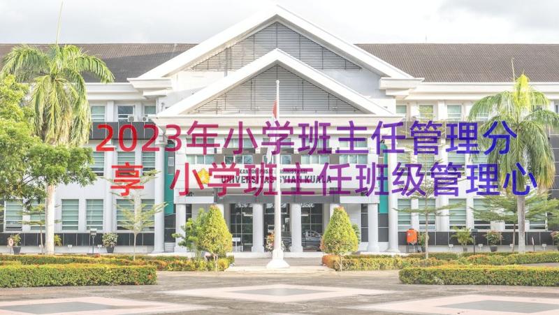 2023年小学班主任管理分享 小学班主任班级管理心得(汇总13篇)