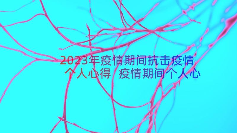 2023年疫情期间抗击疫情个人心得 疫情期间个人心得体会辅警(大全12篇)