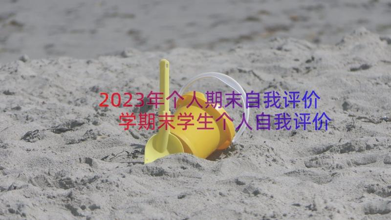 2023年个人期末自我评价 学期末学生个人自我评价(实用8篇)