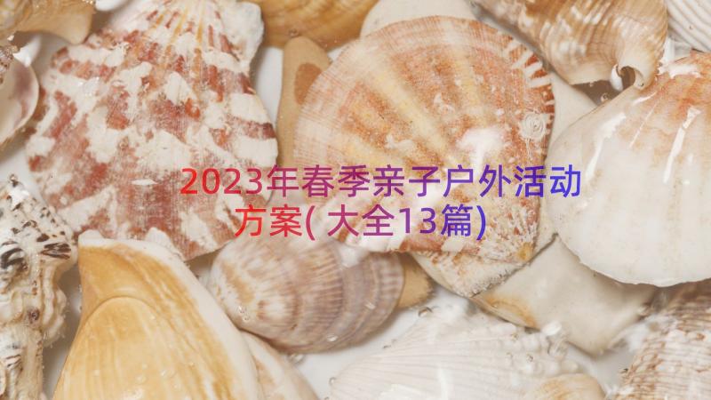 2023年春季亲子户外活动方案(大全13篇)