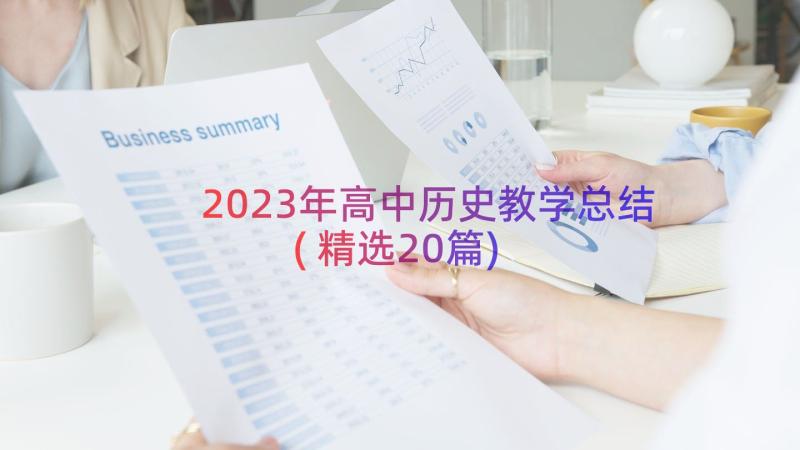 2023年高中历史教学总结(精选20篇)