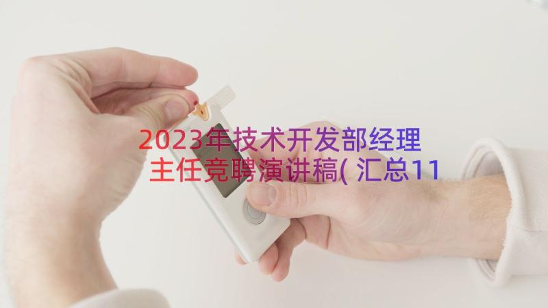 2023年技术开发部经理 主任竞聘演讲稿(汇总11篇)