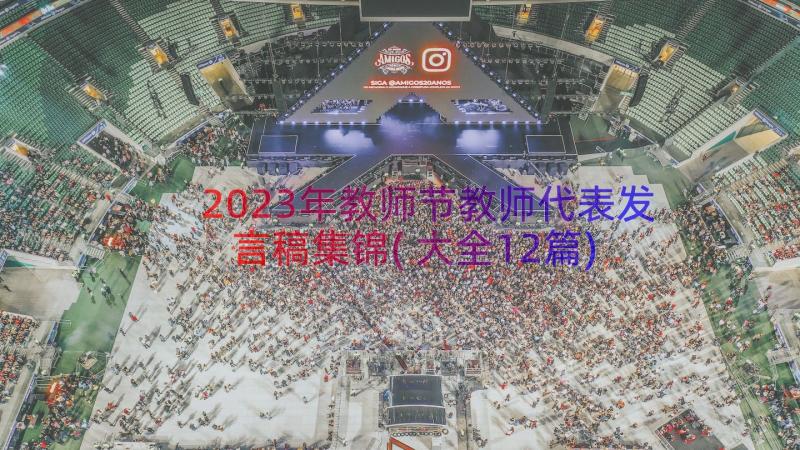 2023年教师节教师代表发言稿集锦(大全12篇)