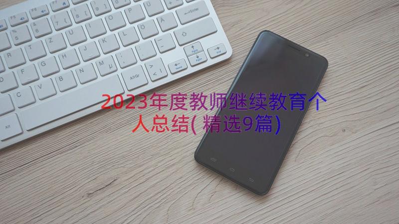 2023年度教师继续教育个人总结(精选9篇)