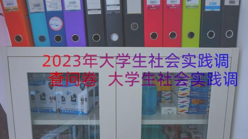 2023年大学生社会实践调查问卷 大学生社会实践调查报告(实用8篇)