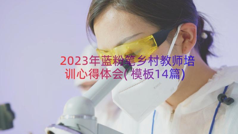 2023年蓝粉笔乡村教师培训心得体会(模板14篇)