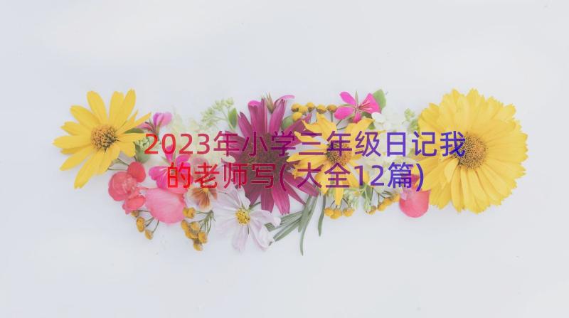 2023年小学三年级日记我的老师写(大全12篇)