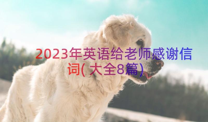 2023年英语给老师感谢信词(大全8篇)