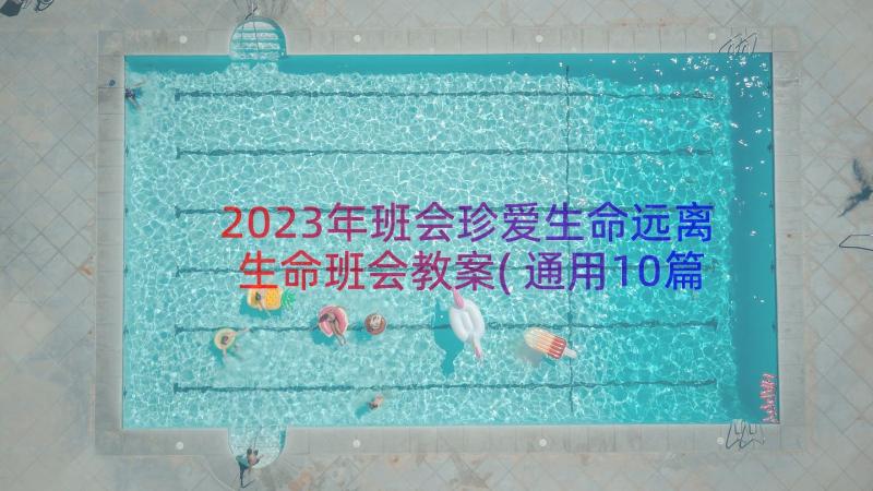 2023年班会珍爱生命远离生命班会教案(通用10篇)