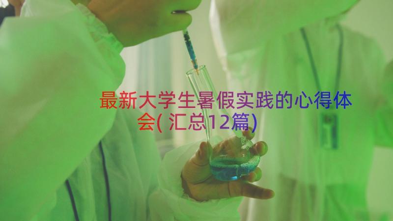 最新大学生暑假实践的心得体会(汇总12篇)