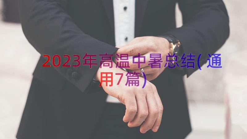 2023年高温中暑总结(通用7篇)