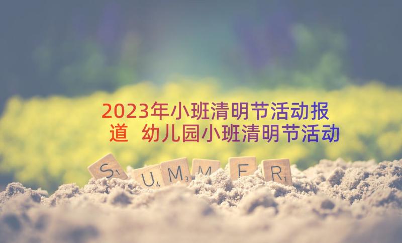 2023年小班清明节活动报道 幼儿园小班清明节活动方案(优秀8篇)