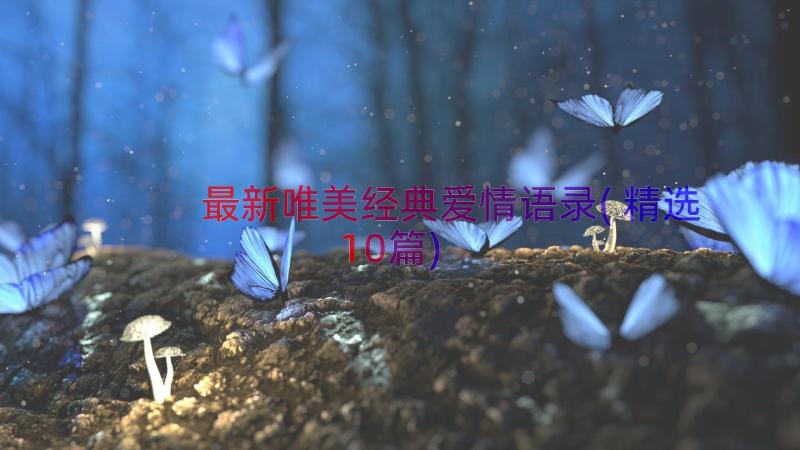 最新唯美经典爱情语录(精选10篇)