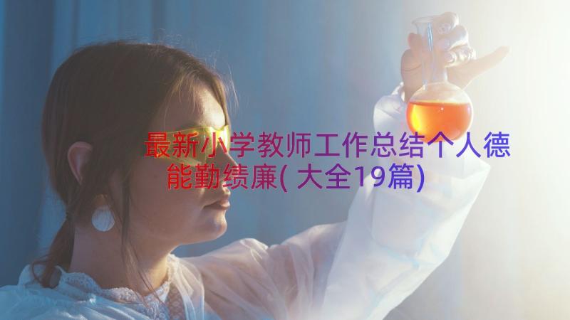 最新小学教师工作总结个人德能勤绩廉(大全19篇)