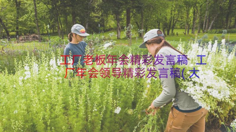 工厂老板年会精彩发言稿 工厂年会领导精彩发言稿(大全8篇)