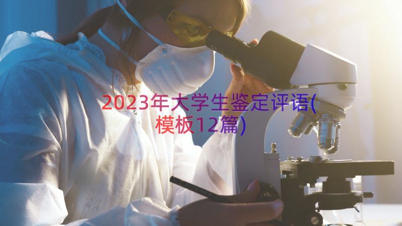 2023年大学生鉴定评语(模板12篇)