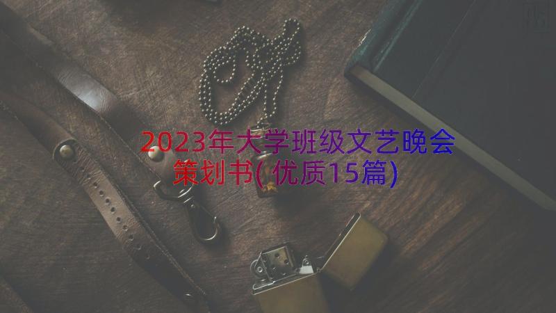 2023年大学班级文艺晚会策划书(优质15篇)